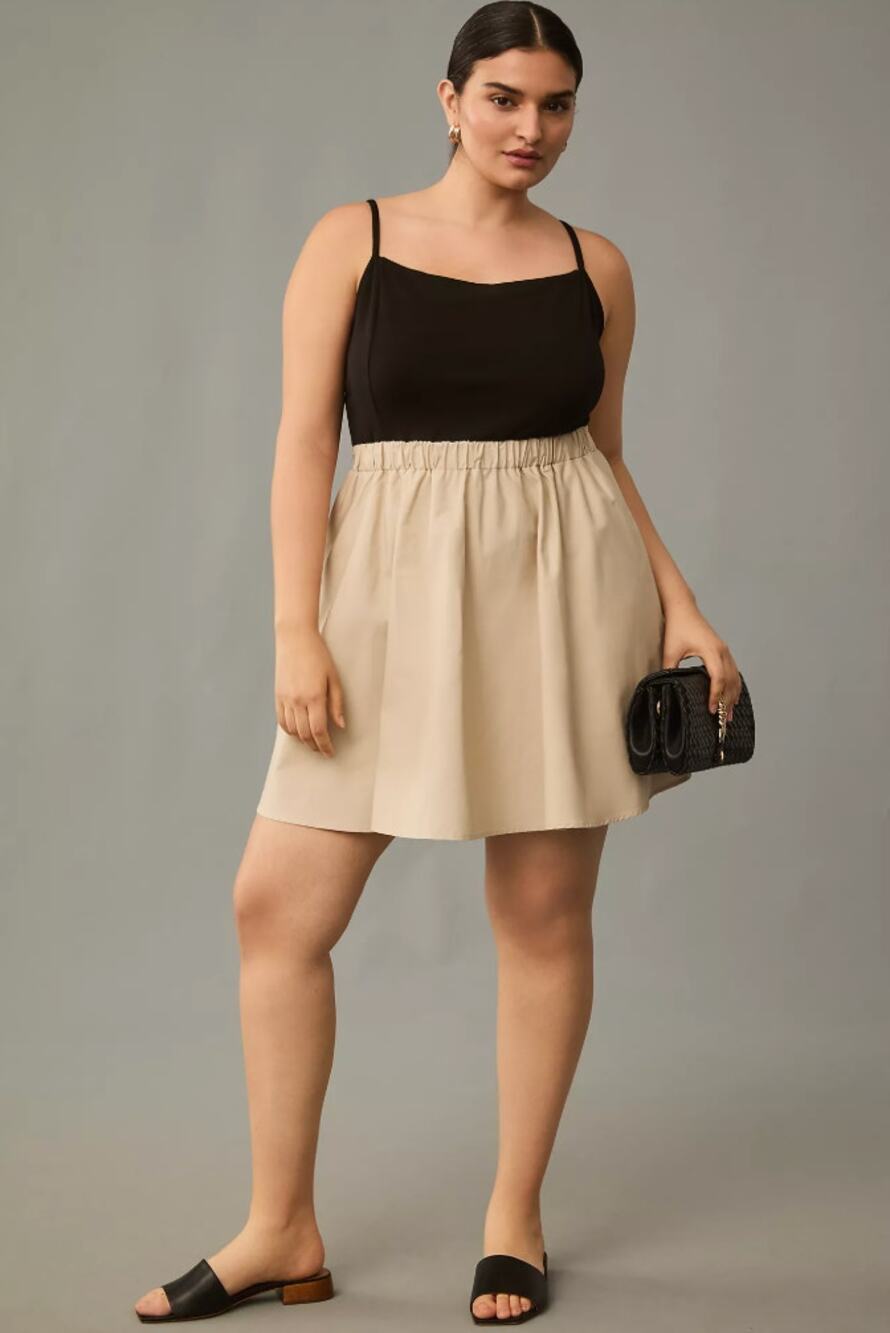 NWT Maeve Sleeveless Twofer A-Line Mini Dress size L